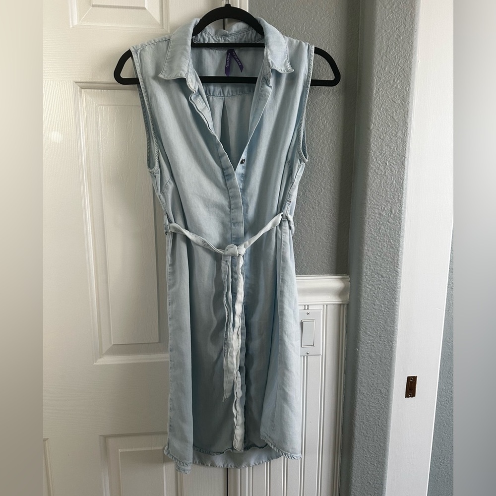 Seraphine Denim Blue Maternity Dress